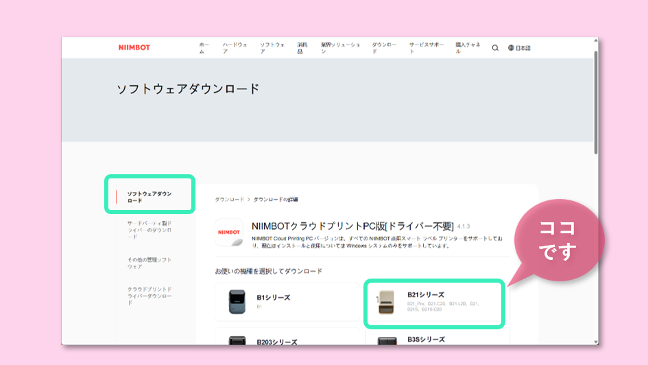 ダウンロードサイト