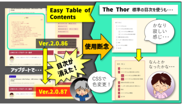 アップデートで目次が消えた